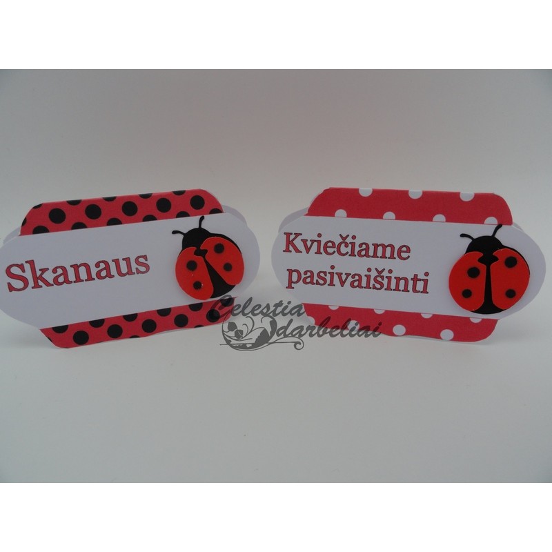Stalo kortelės Boružėlė