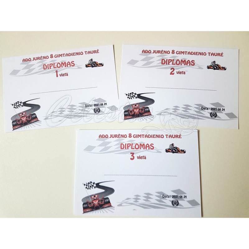 Diplomas Kartingai