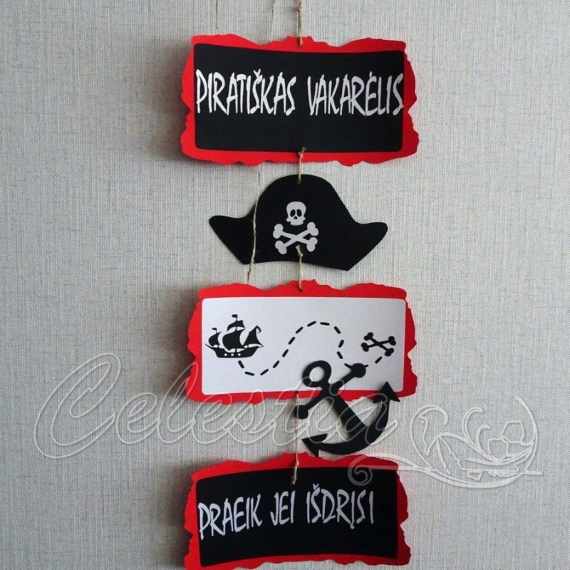 Pakabinama dekoracija Piratų šventė