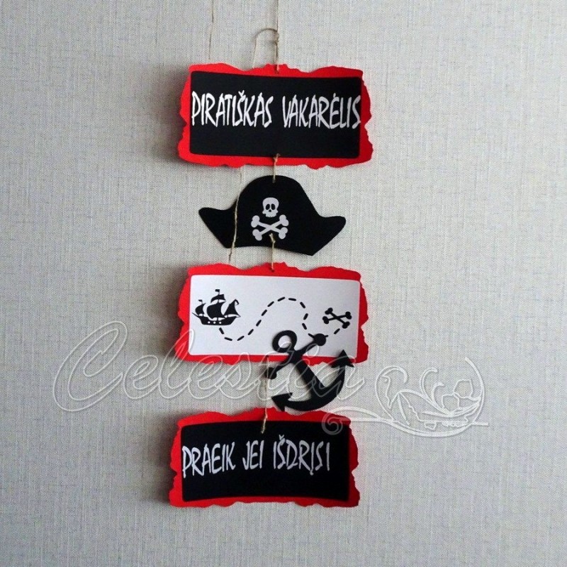 Pakabinama dekoracija Piratų šventė