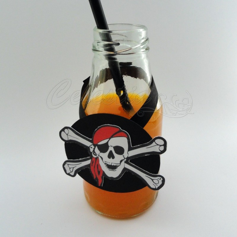Papuošimai buteliukams Piratai