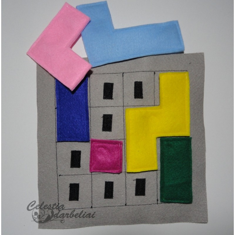 Knygutės puslapis - Dėlionė Tetris